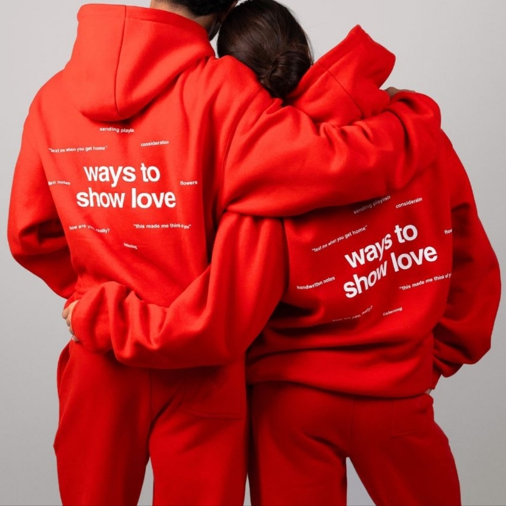 Price Firm ❤️NeW!!❤️ Comfrt LMTD EDITION LOVE HOODIE Crimson ReD Large L